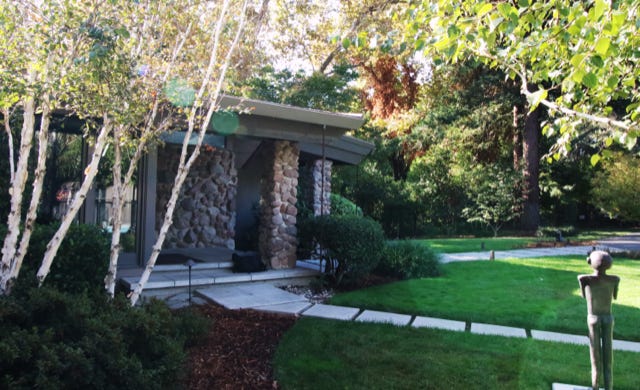 front entry of existing residence