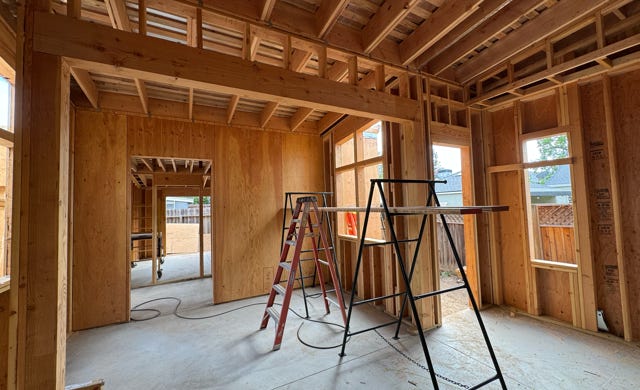 during construction interior view