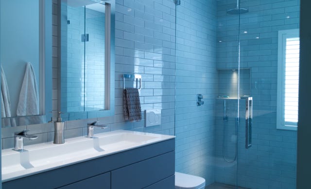 completed new bathroom design 
