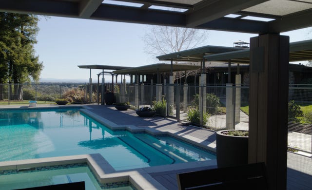 cooks view back toward residence