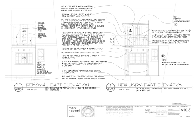 sample construction document for new balcony